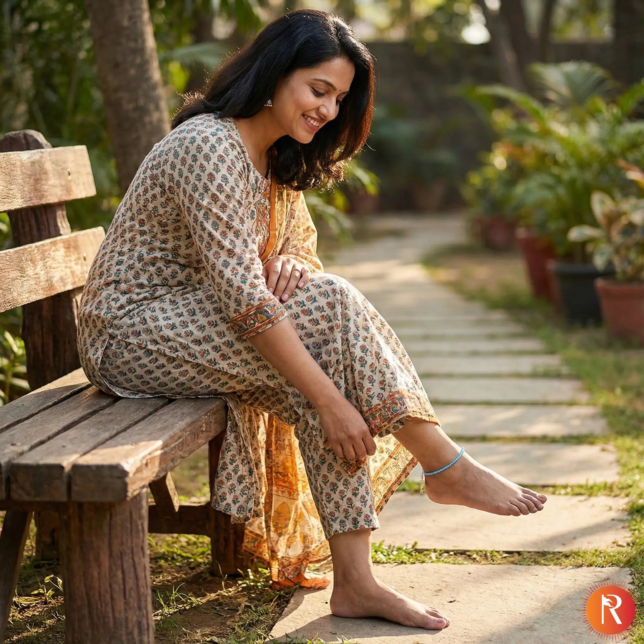 Celestial Azure Faceted Firoza/Turquoise Anklet Religious Bazar