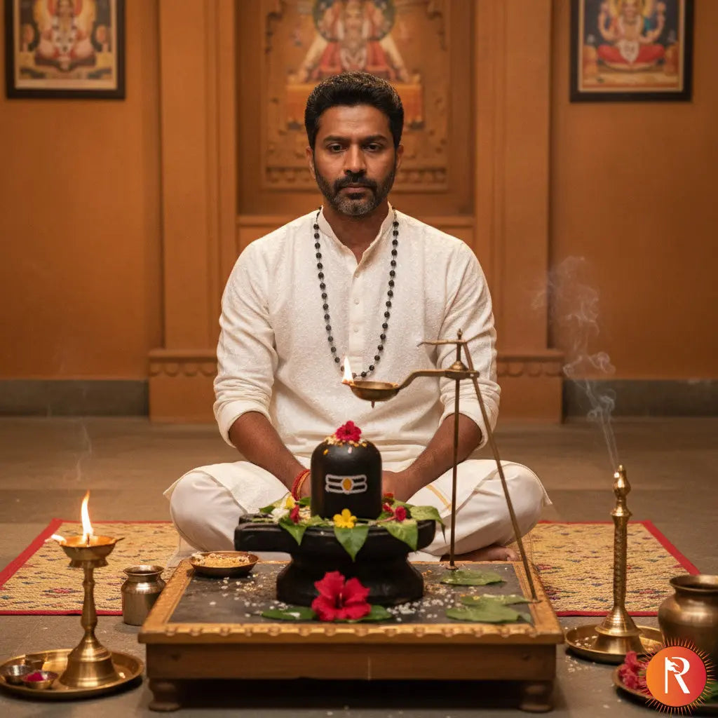 Divya Raksha Authentic Karungali Mala with Silver Capping Religious Bazar