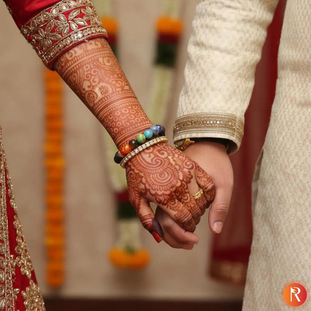 7 Chakra Bracelet with Lawa Stone Religious Bazar