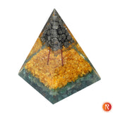 Golden Abundance Pyrite & Citrine Orgone Energy Pyramid