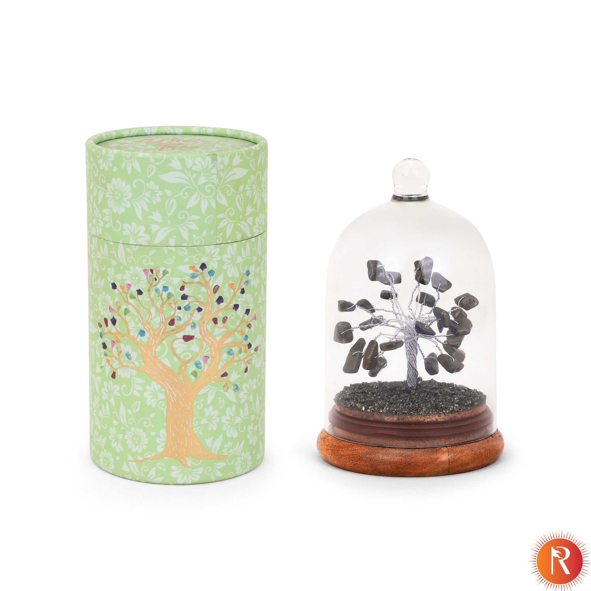 Pyrite Gemstone Dome Tree