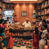 Lakshmi Siddh 7 Horses on Raw Pyrite Frame Religious Bazar