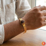 Divine Aura Rudraksha Gold-Plated Designer Kada