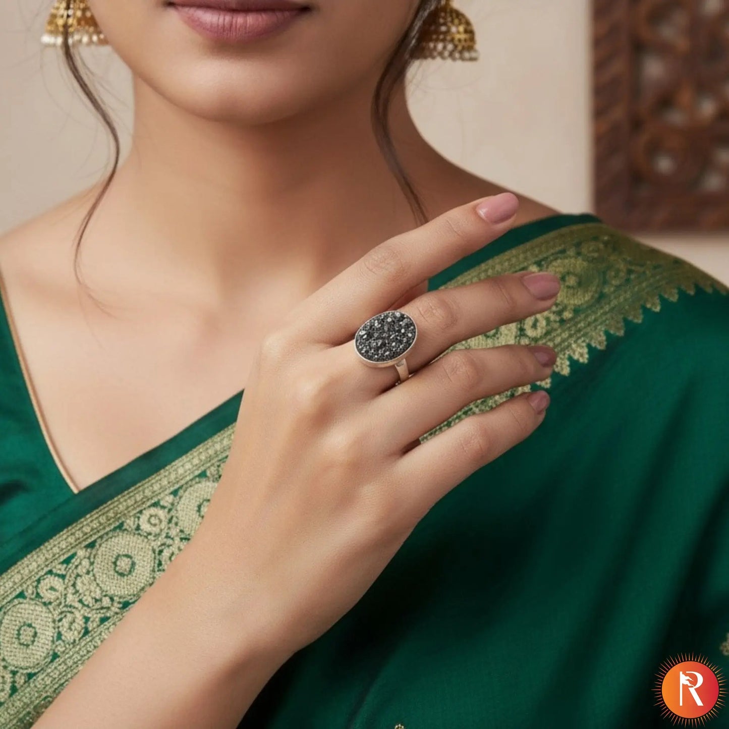 Raw Pyrite Stone Ring Religious Bazar