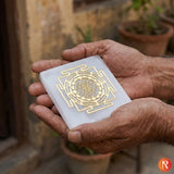 Sri Yantra Selenite Charging Plate