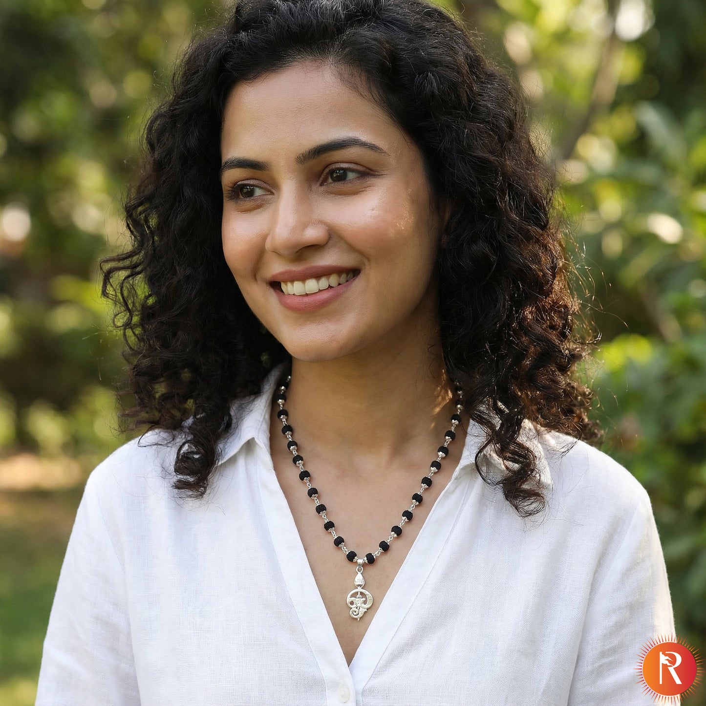 Divine Trinity Murugan Vel, Trishul Karungali Malai with Silver Capping