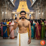 Karungali Kavach - Silver Plated Ebony wood Bracelet Religious Bazar