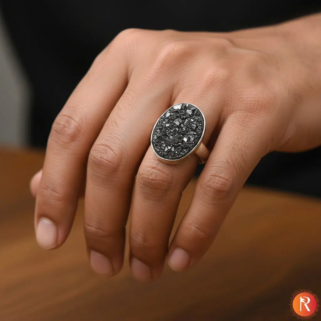 Raw Pyrite Stone Ring Religious Bazar