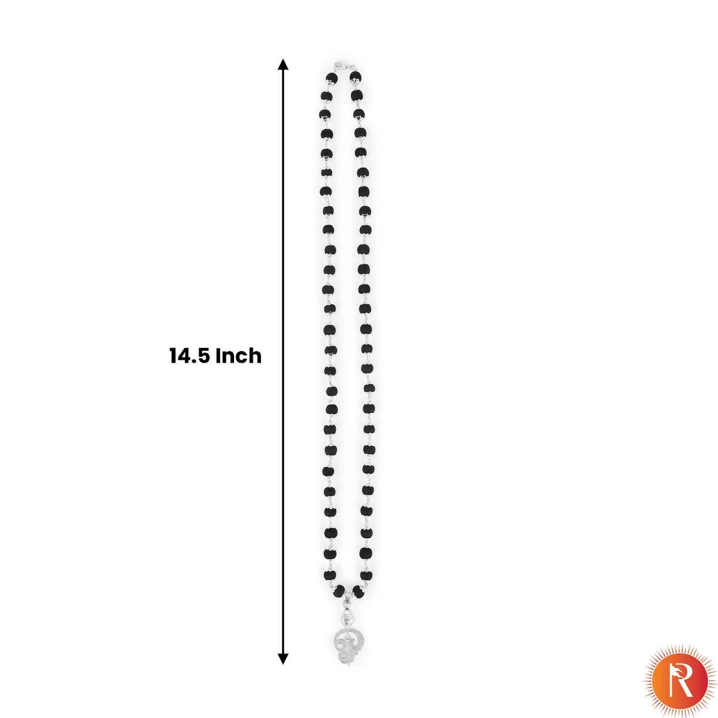 Divine Trinity Murugan Vel, Trishul Karungali Malai with Silver Capping