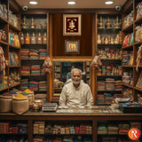 Sampoorna Lakshmi Ganesh on Raw Pyrite Frame Religious Bazar