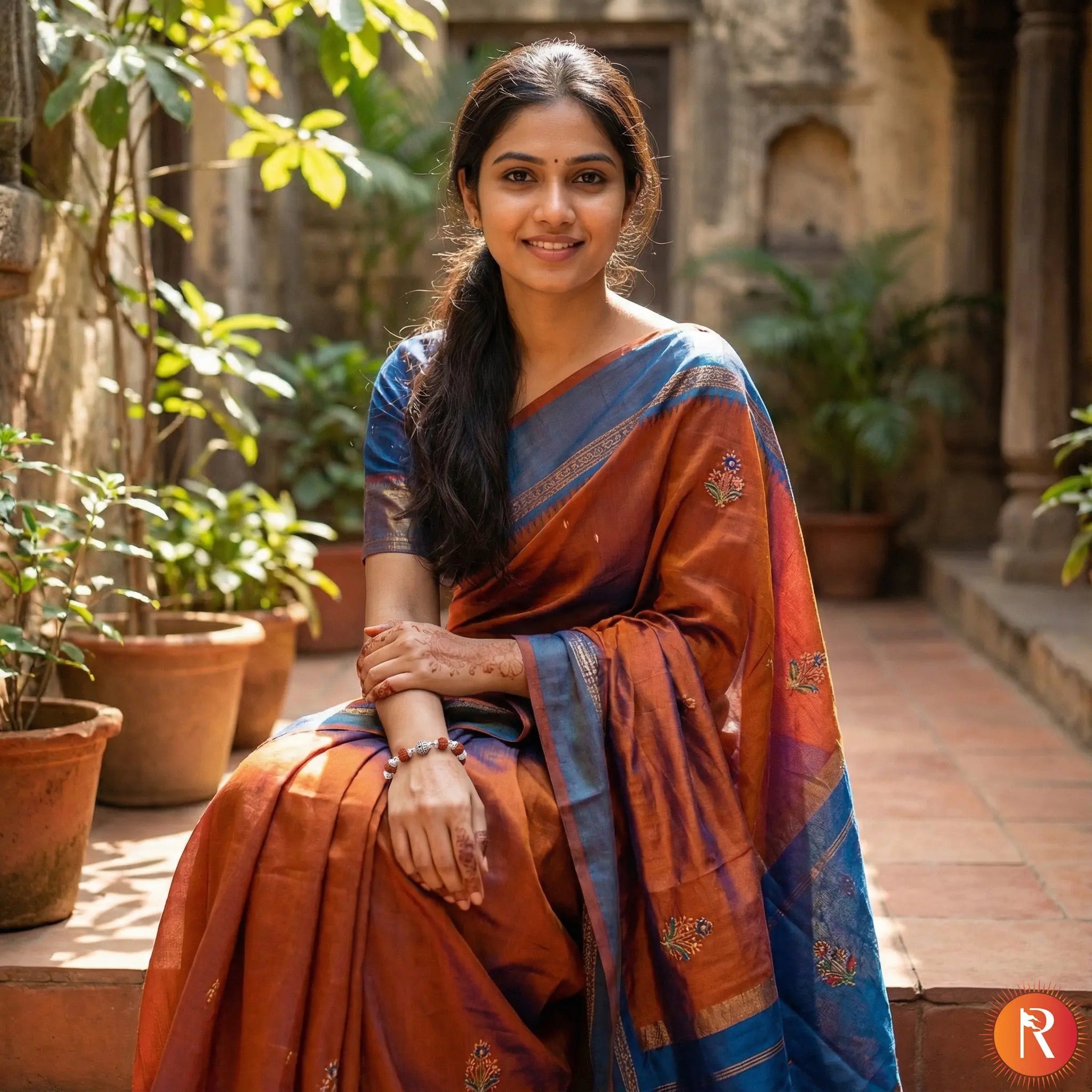 Silver Filigree Rudraksha Power Bracelet Religious Bazar