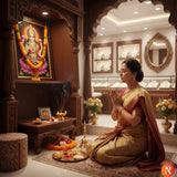 Shree Yantra on Raw Pyrite Frame Religious Bazar